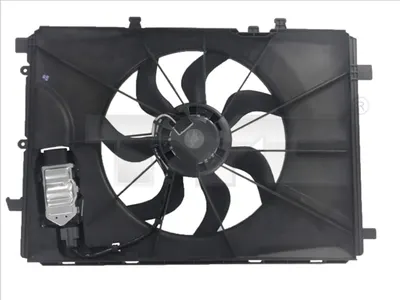 Ventilator radiator (cu carcasa) potrivit MERCEDES A (W176), B SPORTS TOURER (W246, W242), CLA (C117), CLA SHOOTING BRAKE (X117), GLA (X156), SLK (R172) 1.5D-2.0 02.11