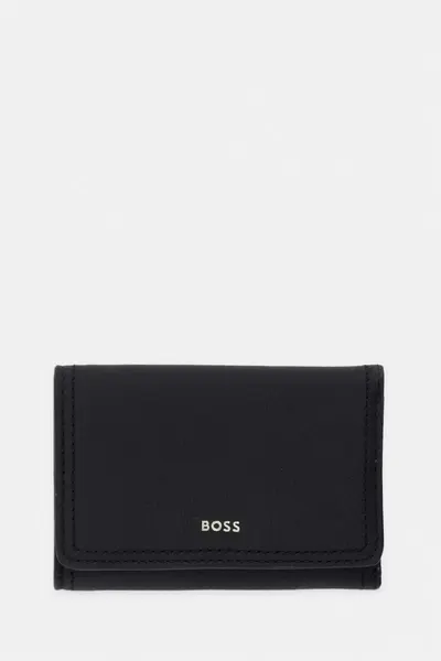 BOSS portofel pentru femei, din piele Lenah Flap SM Wallet