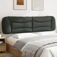vidaXL Pernă pentru tăblie de pat, Hvar, gri închis, 200 cm, material textil