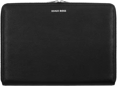 Dosarul conferinței Hugo Boss Pure Iconic - A4, cu fermoar, negru