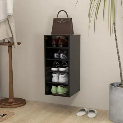Gossi pantofar, negru, 31,5x35x70 cm, pal