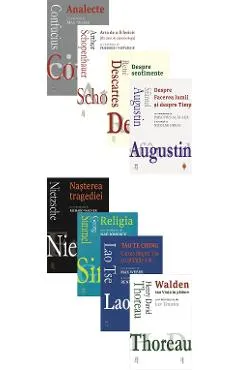 Pachet 8 carti: Forma mentis - Confucius, Arthur Schopenhauer, Rene Descartes, Sfantul Augustin, Friedrich Nietzsche, Georg Simmel, Lao Tse, Henry David Thoreau