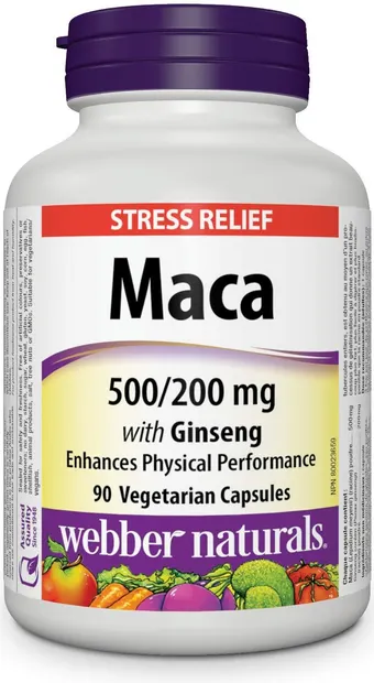 Maca with Ginseng, 90 capsule, Webber Naturals