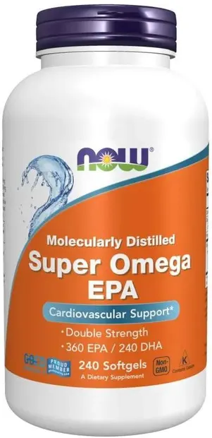 Super Omega EPA, 240 capsule gel, Now