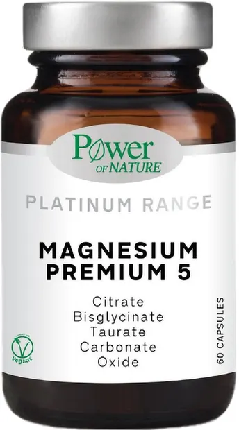 Platinum Range Magnesium Premium 5, 60 capsule, Power of Nature