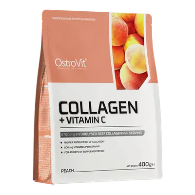 Colagen + Vitamina C cu aroma de piersici, 400g, OstroVit