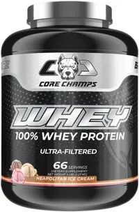 100% Whey Protein Ultra-Filtered, înghețată neapolitană, 2270 g, Core Champs by Kai Greene