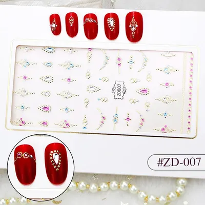 Sticker 3D Manichiura Nail Art Cristal ZD007