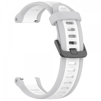 Curea Techsuit W053 pentru Huawei Watch / Garmin Watch Series, 18mm, Alba