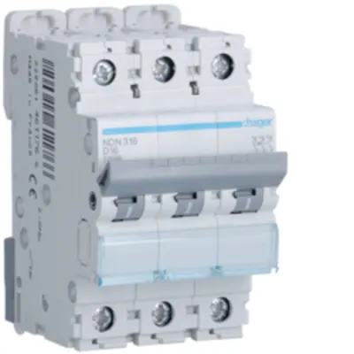 Disjunctor 3P, 16A, 10kA, D, 3M