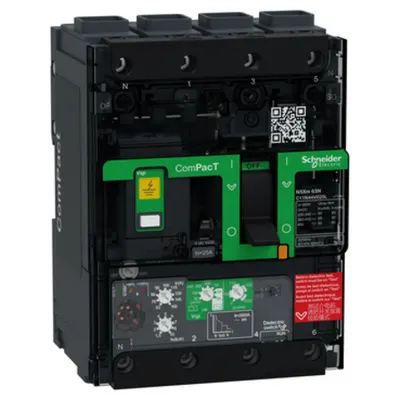 Intreruptor CompPacT NSXm N (50 kA la 415 VAC), 4P 4d, 25A, unitate de declansare Micrologic 4.1, conectori EverLink