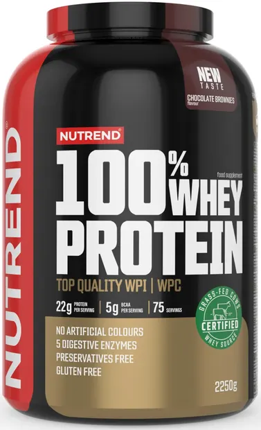 100% Whey Protein, brownie cu ciocolată, 2250 g, Nutrend
