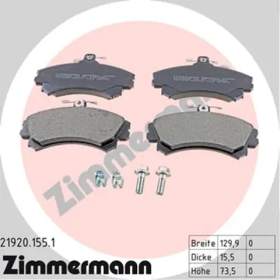 Set placute frana, frana disc ZIMMERMANN 21920.155.1