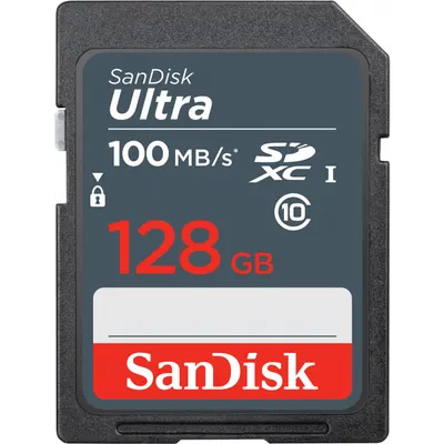 Card Memorie SDXC SanDisk Ultra, 128Gb, Clasa 10 SDSDUNR-128G-GN3IN