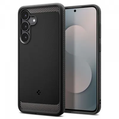 Husa pentru Samsung Galaxy S25 FE, Spigen, Rugged Armor, Neagra Mata ACS10025