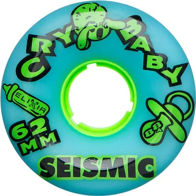 Roți Skateboard - Crybaby - 62x40 mm 88a - Albastru Opaic Elixir - Whcry 62 88A