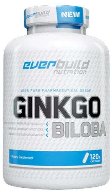 Pure Ginkgo Biloba, 60 mg, 120 capsule, Everbuild