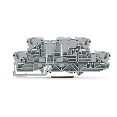 Double-deck carrier terminal block; L/L; for DIN-rail 35 x 15 and 35 x 7.5; 2.5 mm²; Push-in CAGE CLAMP®; 2,50 mm²; gray
