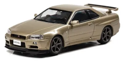 Model de colecție Carnel Modern: Automobile - Nissan Skyline GT-R Mspec Nur (BNR34), Silica Brass, 2002