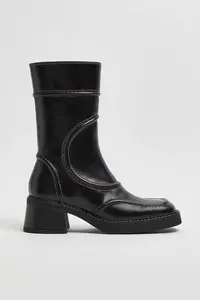 Miista botine cu toc pentru femei din piele Malene