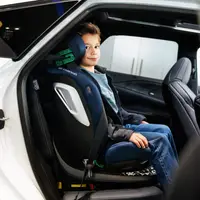 Scaun auto Kinderkraft I-Grow 2 Plus Navy 40-150 cm, cu rotatie 360, tetiera reglabila, sistem Isofix si Top Tether