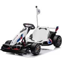 Kart electric cu functie Drift, BMW Motosport putere 500W, sasiu ajustabil, Alb