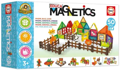 Constructor magnetic Educa - Zoo, 50 piese