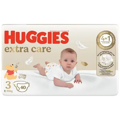 Huggies Extra Care nr.3, 6-10 kg | 40 bucati