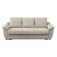 Canapea extensibila HAVANA, 3 locuri, cu arcuri si lada depozitare, bej, 240x100x100 cm