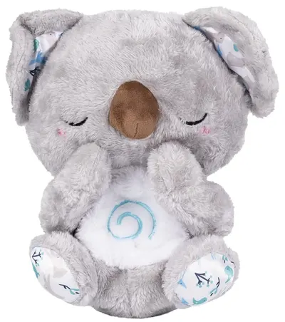 Jucărie de pluș respirabilă Chipolino - Cu muzică și lumină, koala gri cu detalii albe