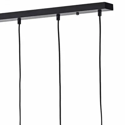 Lampa suspendata Midi 5lt Bar Pendant Black & Polished Chrome