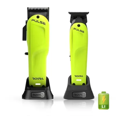 Set ROVRA - PULSE - Masina de tuns verde + Masina de contur