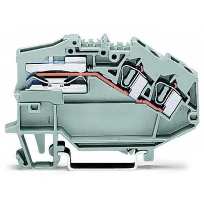 2-conductor power distribution disconnect terminal block; 4 mm²; CAGE CLAMP®; 4,00 mm²; gray