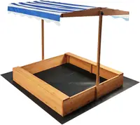 Cutie cu nisip din lemn Moni Garden - BPS752, cu copertină UV