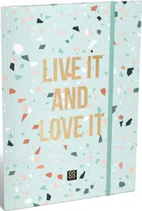 Lizzy Card folder cu elastic - Cornell Terrazzo