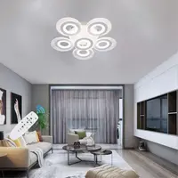 Lustra Led Cercuri 150w cu 6 Brate 3 Culori+ir 550x130mm