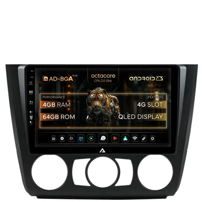 Navigatie BMW Seria 1 E87 (2007-2011), Clima Manuala, Android, A-Octacore 4GB RAM + 64GB ROM, 9 Inch - AD-BGA9004+AD-BGRKIT398