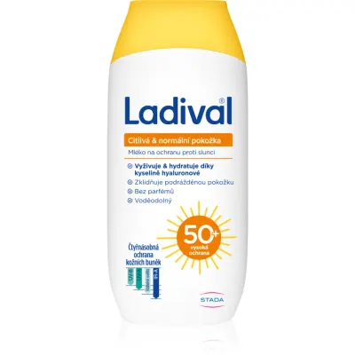 Ladival Sensitive and Normal Skin lapte protector protectie solara SPF 50+ 200 ml