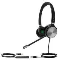 Căști cu microfon Yealink - UH36, UC, USB-A/3,5 mm, negru