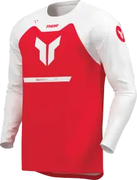 Tricou atv cross copii Thor Ridemode Menace, culoare rosu alb, marime YXL