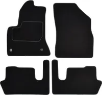 Covor podea MAMMOOTH Velours, 4 buc., fata spate, set, culoare neagra, potrivit CITROEN C4 PICASSO I 10.06-08.13, Van, 5 places