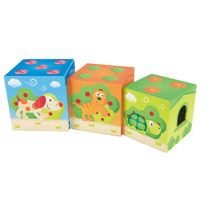 Turn de constructie cu animale Hape Friendship