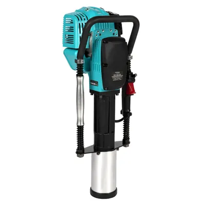 Masina batut stalpi, Detoolz, capacitate cilindrica 52CC, putere 2CP, motor benzina 2 timpi, energie maxima de impact 55J, frecventa maxima impact 1350 BPM
