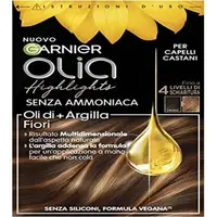 Vopsea de păr, Garnier, Olia Highlights, deschidere 4 tonuri, maro