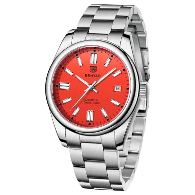 BENYAR BY-5185 Ceas Automatic Mecanic Bărbați - Luxury Sport, Oțel Inoxidabil, 10Bar, Calendar Complet