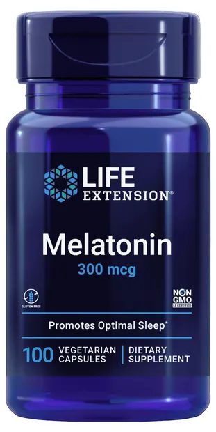Melatonin, 300 mcg, 100 capsule, Life Extension