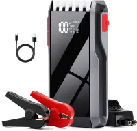Robot Pornire Auto Portabil 800A, Jump Starter 12V cu Acumulator 8000mAh, Ecran LCD si Port USB