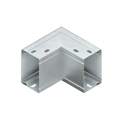 Cot exterior 90° cu perforare conector cu surub, cu capac LEAC 60.200