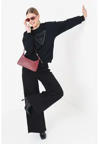 Bluza de trening cu broderie logo - Negru