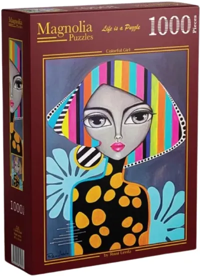 Puzzle Magnolia din 1000 piese - Fată colorată